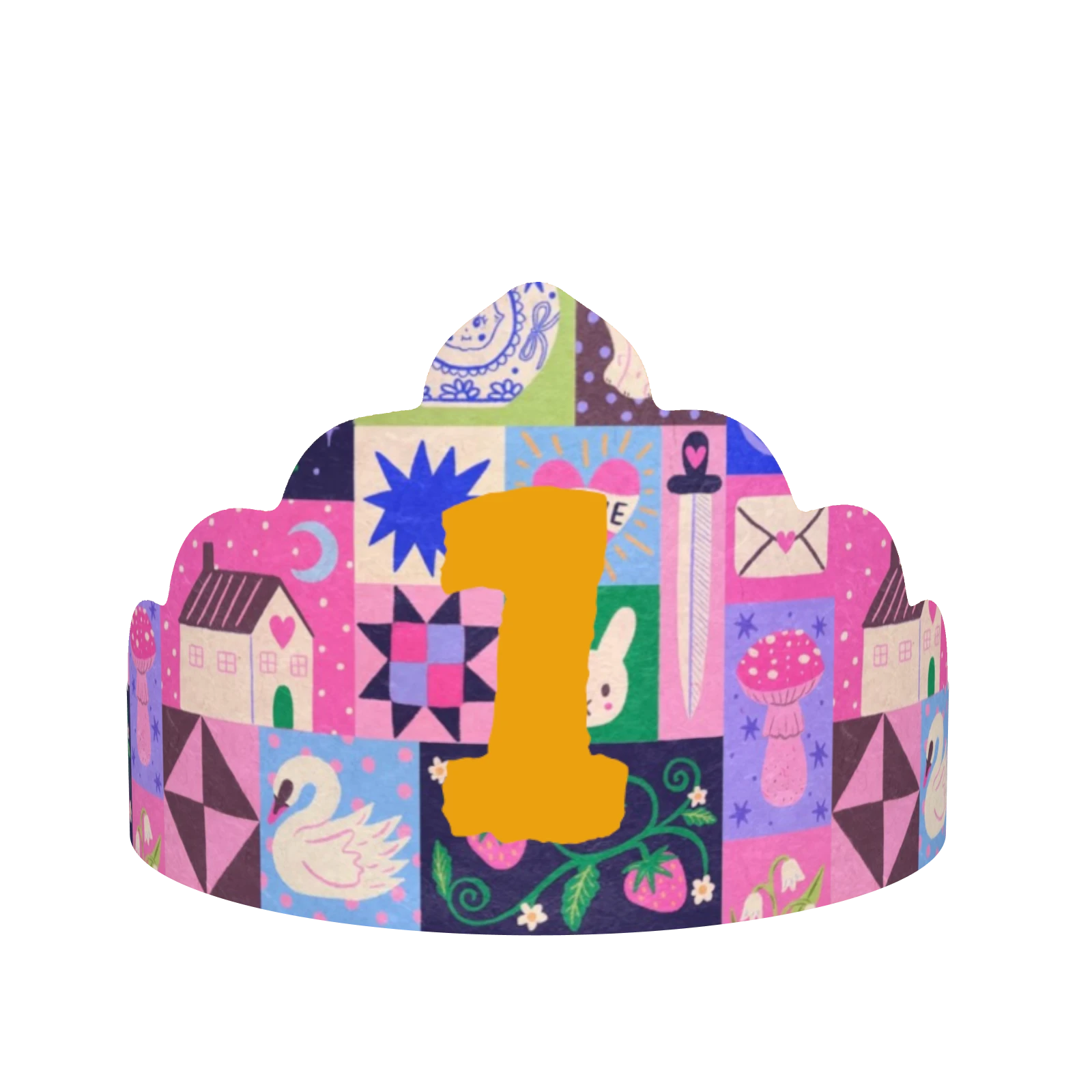 Crown — turns with the pointer