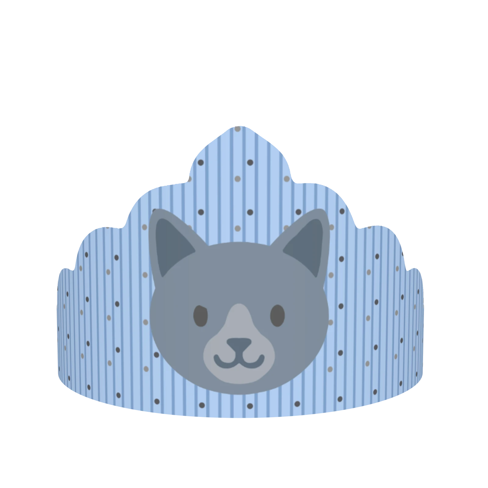 Blue Cat Crown — turns with the pointer